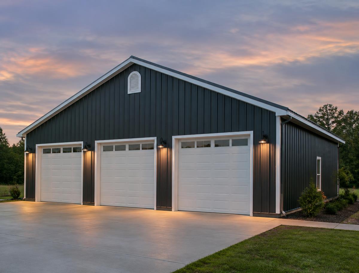 Luxury metal garage (illustrative)